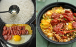 Cơm trộn khoai tây, xúc xích lạ mà ngon!