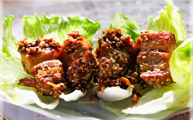 Thịt ba chỉ xiên nướng khiến bạn phải thích mê