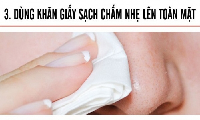 Dùng khăn giấy để xác định chính xác loại da của mỗi người
