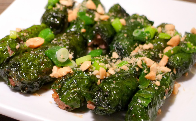 Bò cuốn lá lốt thay cơm trưa nhàm chán