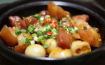 Cơm trưa ngon miệng với trứng cút kho thịt