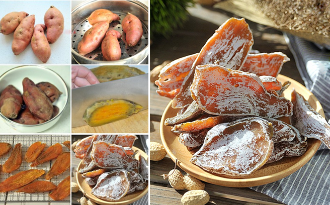 Hướng dẫn làm khoai lang sấy dẻo ngon sạch đón Tết