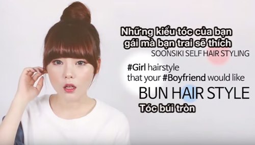 30 giây búi tóc Hàn Quốc cực xinh khi mặc áo len mùa lạnh