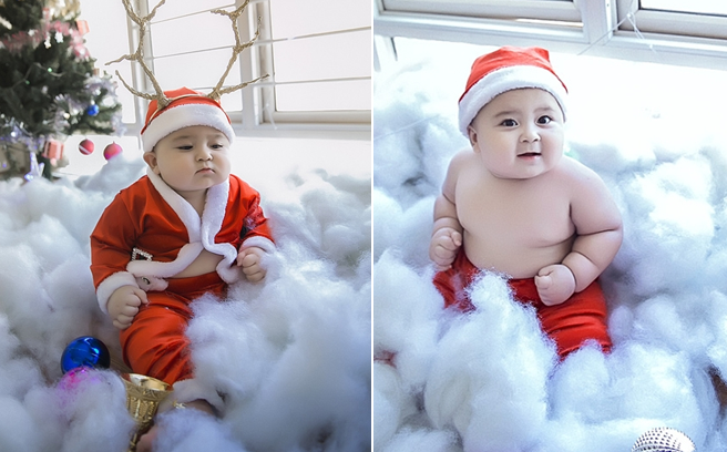 "Yêu quá!" Cậu bé noel gốc Việt đẹp như thiên thần