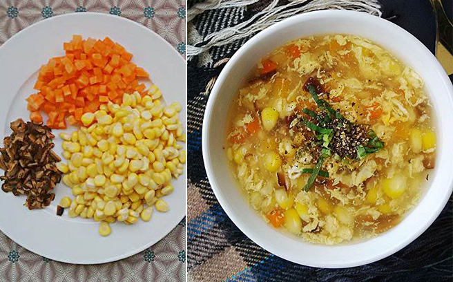 Học nhanh cách nấu súp trứng ngô ngon ngọt cho bữa sáng