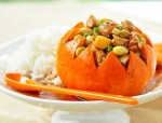 Cơm hấp bí đỏ thơm ngon