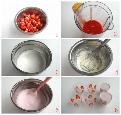 Làm bánh mousse dâu tây không cần lò nướng