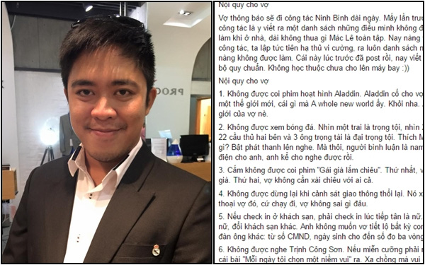 Cười sặc với bảng nội quy "sến sẩm" không chịu được của chồng viết cho vợ