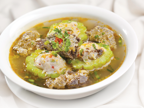 Mới lạ với món canh cua khổ qua