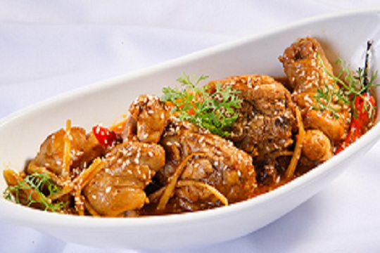 Món khổ qua nhồi nấm kho nước tương