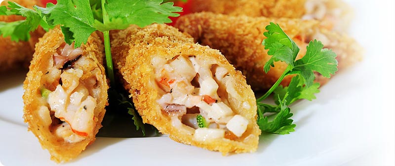 Hải sản chiên xù ăn cùng xốt chấm