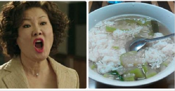Thấy bát cơm ở cữ của con dâu xuất hiện thứ đó, bà liền vớ luôn cây gậy đánh con trai tới tấp