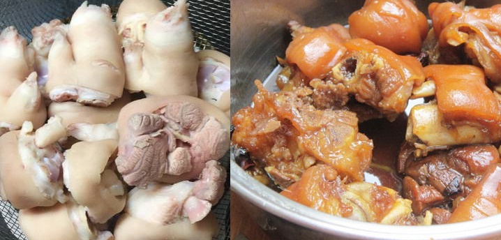 Nong nóng, beo mà không ngán... mềm tan trong miệng với món chân giò kho sả ớt ngày mưa