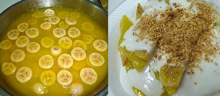 Mất chưa tới 30 phút có ngay món bánh chuối hấp cốt dừa thơm béo, ngon quên luôn quán xá