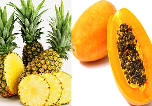 Xóa tàn nhang với dứa và đu đủ một cách dễ dàng