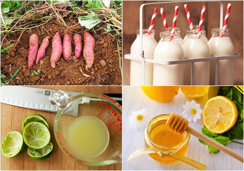 Nghiền nát 2 củ khoai lang rồi chà lên toàn thân, da trắng bật từ 2 hay thâm chí là 4 tông chỉ sau 1 đêm