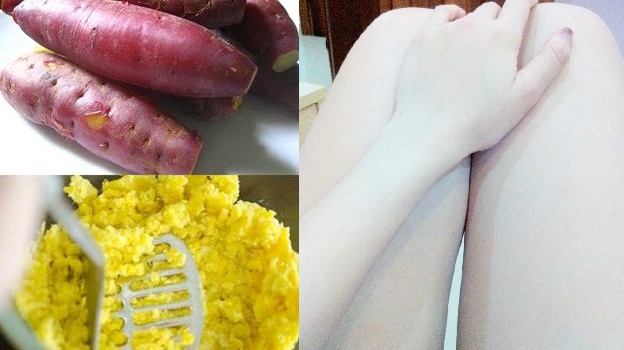 Da trắng bóc như hot girl chỉ với 2 củ khoai lang giá chưa đến 5k