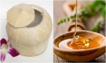 Trộn nước dừa và mật ong rồi thoa lên mặt, sẹo và vết thâm sẽ dần dần mất hết