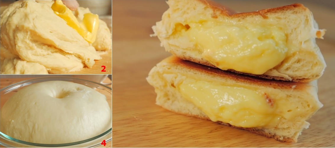 Bánh mì nhân sữa tự làm bằng chảo chống dính, ngon tuyệt cú mèo!
