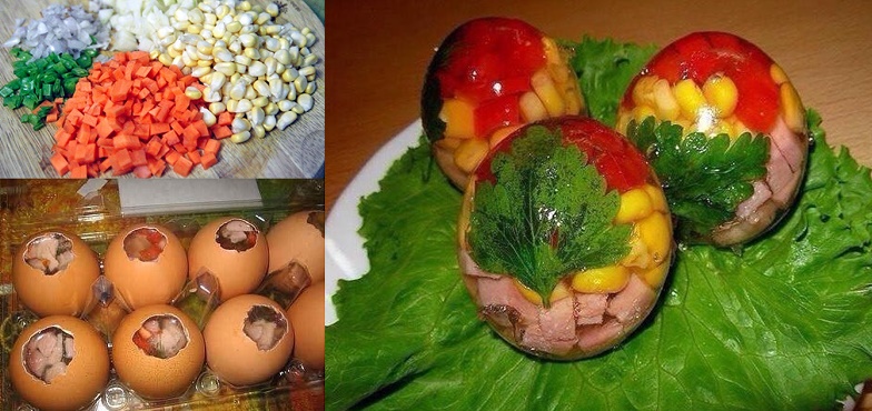 Bắt mắt lại cực ngon miệng với cách làm thịt đông trong vỏ trứng cực dễ này