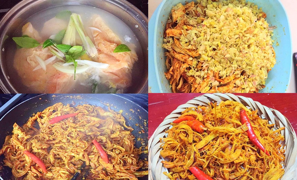 Tự làm GÀ KHÔ XÉ CAY siêu ngon cho cả nhà nhâm nhi ngày Tết