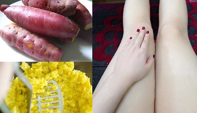 Da trắng bóc như hot girl chỉ với 2 củ khoai lang giá chưa đến 5k