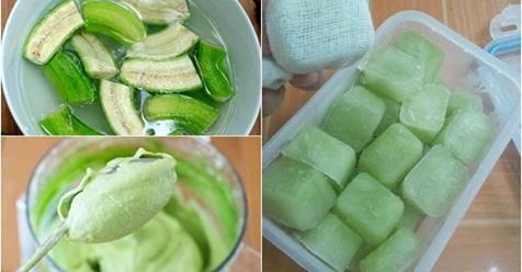 Các chị ơi, từ giờ hãy quên chanh đi, xay nhuyễn 3 quả chuối xanh rồi để đông đá, mỡ bụng 2 thậm chí 3 ngấn cũng thổi bay chỉ sau 1 tuần