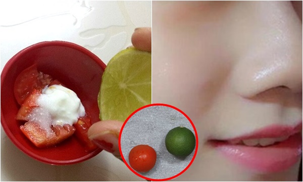Cho vài giọt nước cốt chanh vào chén cà chua rồi chà lên mặt, da căng mịn như em bé, xóa mờ mọi vết thâm chỉ sau 15 phút