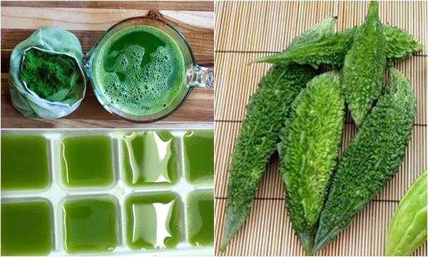 Đông đá nước ép mướp, chà đến đâu mụn lặn ngay đến đó, da bật tone trắng sáng tức thì