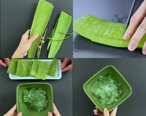 Chuẩn bị 1 bẹ nha đam rồi nấu thế này, vừa giòn ngon sần sật mà lại trắng da, sạch mụn