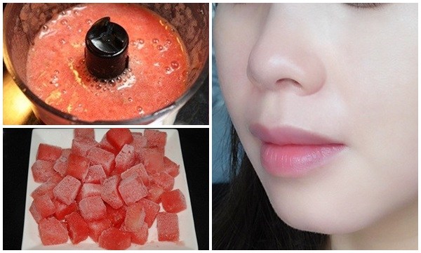 Mua dưa hấu về ăn tiện thể làm đông đá, thoa 2 lần vào các sáng và tối trước khi đi ngủ, da trắng mịn bất ngờ