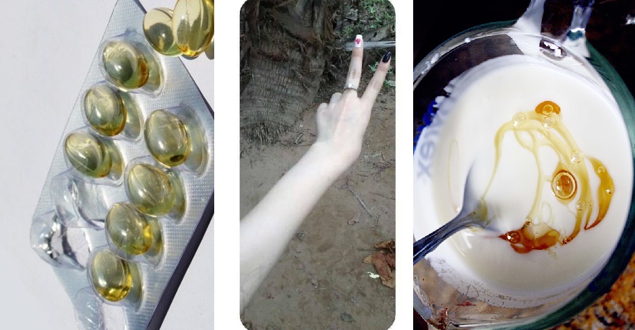 Cắt vài viên E trộn với nhau rồi thoa lên da, toàn thân trắng bóc như em bé không cần bôi kem