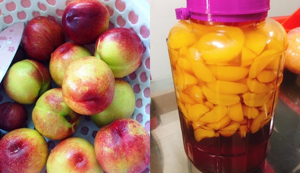 Mua đào về ngâm để giải khát mùa hè không ngờ da lại trắng nõn, hết mụn chỉ sau 7 ngày uống