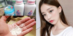 Đổ phấn rôm ra tay rồi thoa lên mặt, da bỗng căng láng, trắng hồng, 10 người làm thì đến 9 người mê