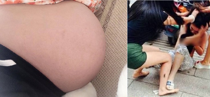 Sắp đẻ vẫn vác bụng bầu đi đánh ghen, nhưng khi ả nhân tình quay mặt lại thì...