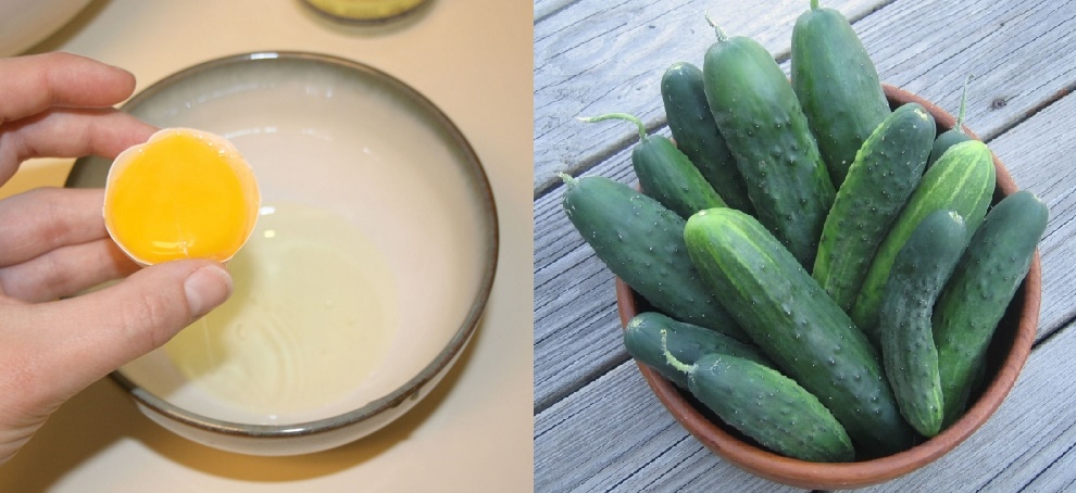 Mặt nạ làm trắng da chống nắng từ dưa leo và trứng gà