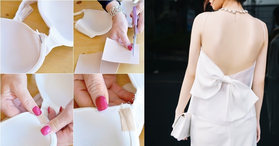 Các mẹ ơi, áo ngực cũ lòi gọng sắt hay nhão dây đừng bỏ đi, em thử cắt ra rồi làm thế này, cả năm chẳng phải mua áo mới