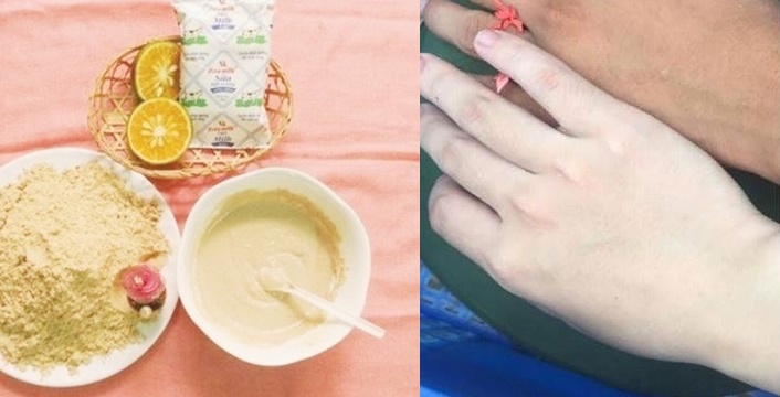 Chỉ mất 4-6 lần tắm bột cám gạo mà da nàng nữ sinh trường Y đã trắng muốt bất ngờ