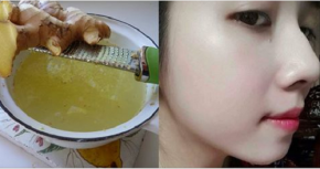 Lầy nước ép gừng thoa liên tục nửa tháng, da trắng hồng lại sạch nám tàn nhang