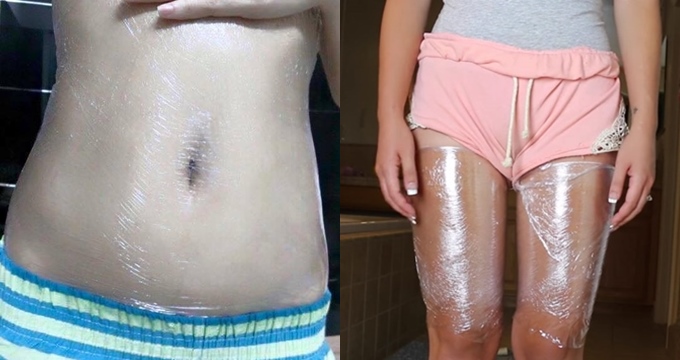 Bụng, bắp chân, tay đều thon như người mẫu nhờ quấn nilon đúng cách