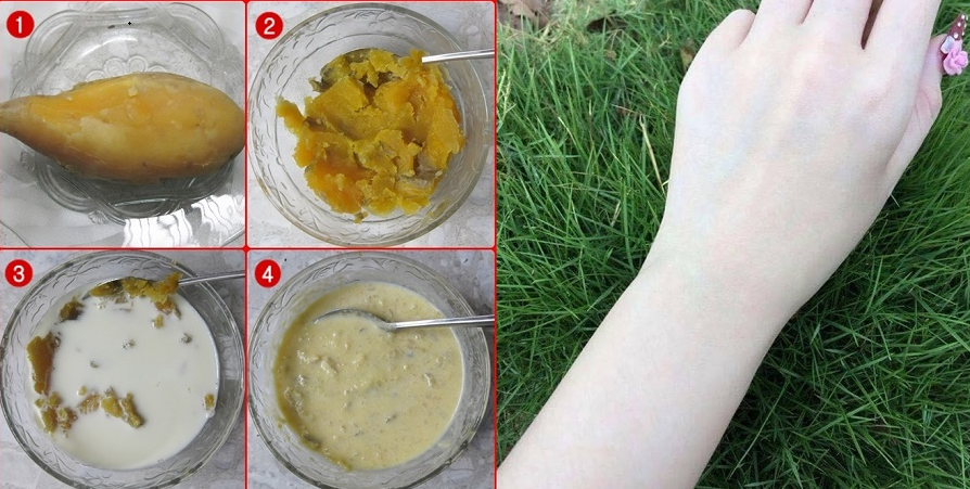 Luộc 1 củ khoai - 2 công thức lột trắng da bật hẳn 3 tông