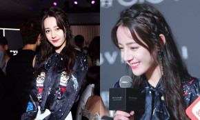 Cùng để tóc tết mái điệu đà, Triệu Lệ Dĩnh, Địch Lệ Nhiệt Ba đẹp như nữ thần, kéo xuống Phạm Băng Băng càng choáng ngợp hơn