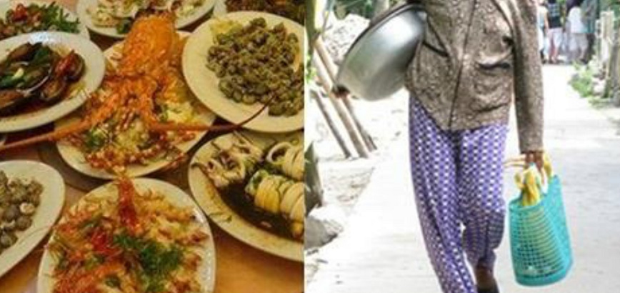 Mỗi ngày đưa vợ 50k đi chợ nhưng vẫn thấy bàn ăn toàn đồ hải sản, 1 lần lén theo dõi vợ thì phát hiện sự thật sững sờ