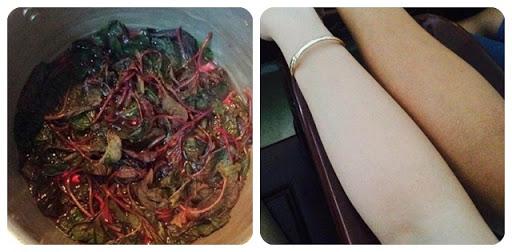 Da đen nhẻm bẩm sinh như “Bao Công” cũng bật tone trắng nõn nà bất ngờ chỉ nhờ 1 bó rau dền đỏ