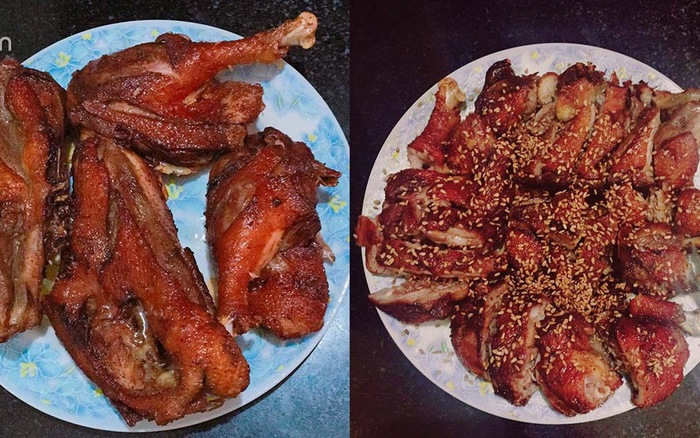 Cô gái mua vịt về ướp rán với chai gia vị nhà nào cũng có, nào ngờ kết quả màu đẹp thịt mềm như nhà hàng