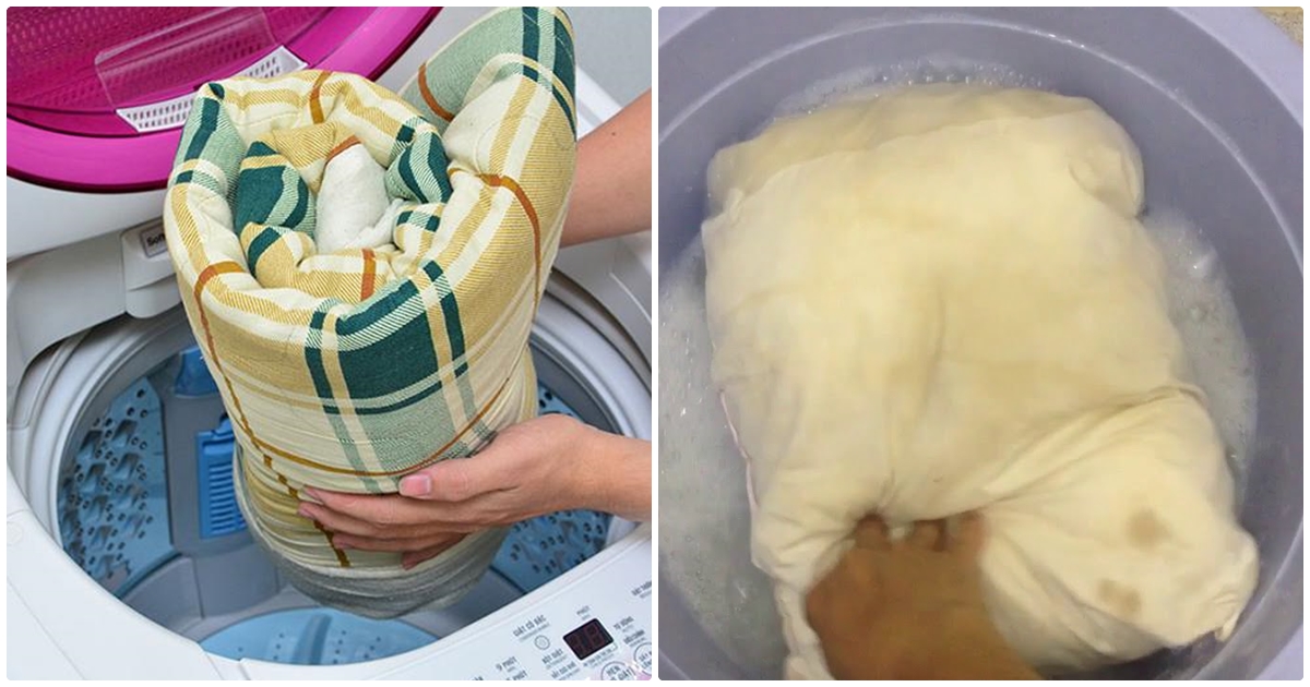 Mẹo Giặt Trắng Chăn, Nệm, Vệ Sinh Ruột Gối Khỏi Bị Ố VÀNG, Khử Mùi Hôi Khó Chịu Vô Cùng Hay