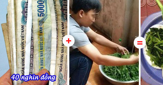 Đưa chồng nghèo 40.000 đồng đi chợ, vợ khoe bữa cơm khiến chị em ‘đứng ngồi không yên’