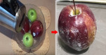 Đổ nước nóng lên quả táo mọi hóa chất sẽ hiện lên LỒ LỘ, xem ngay để biết cách bảo vệ sức khỏe