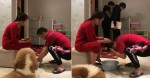 Đang rửa chân cho vợ thì bạn đến, chồng đỏ mặt cúi xuống chậu nước quát: ‘Gội đầu cho ông’