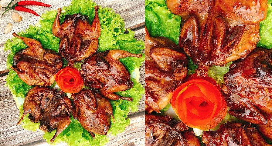 Chủ nhật mát mẻ làm chim cút rô ti cho cả nhà nhâm nhi thì còn gì bằng